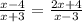 \frac{x - 4}{x + 3} = \frac{2x + 4}{x - 3}