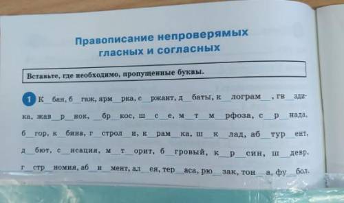 Правописание непроверямых гласных и согласных Вставьте, где необходимо, пропущенные буквы.