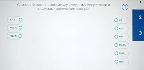 Установите соответствие между исходными веществами и продуктами химических реакций​