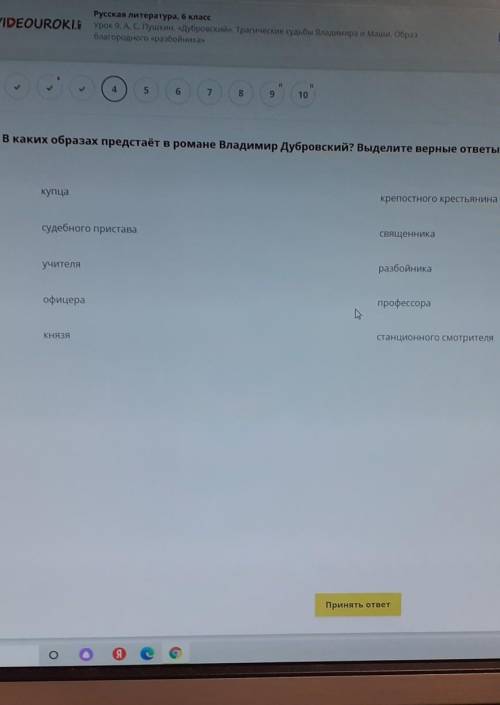 В каких образах предстает в романе Владимир Дубровский?​