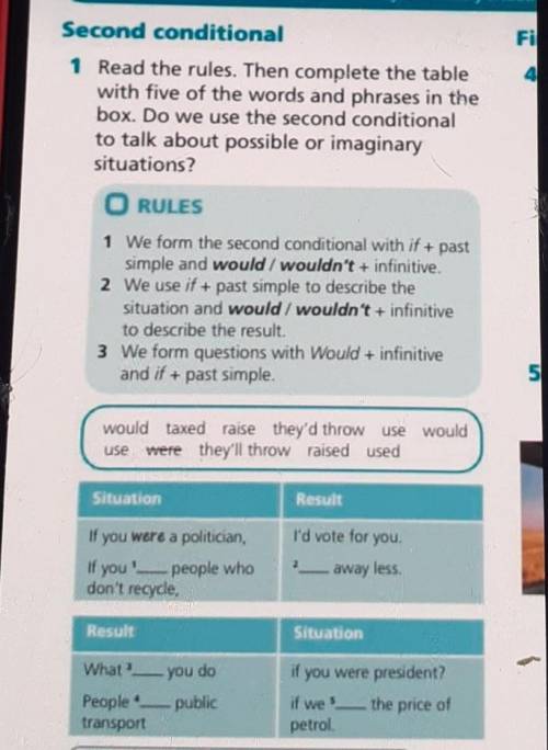 Read the rules.Then complete the table with five of the words and phrases in the box.Do we ues the s