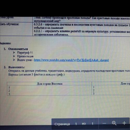 Опираюсь на эти данные учебника презентации видео ролик определите последствия крестовых походов для