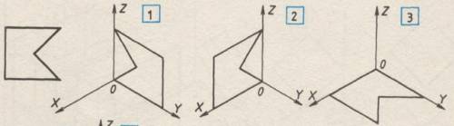 Черчение. 1.) Выбери правильно построенное изображение плоской фигуры: Выбери правильный ответ: 1, 2