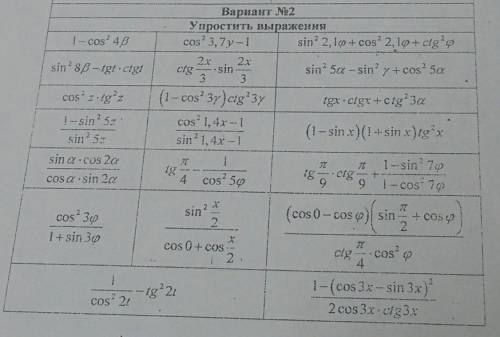Упростите выражения,хотя бы несколько штук. Буду благодарен!