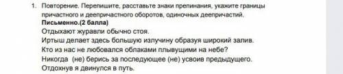 перепишите,расставьте знаки препинания,укажите границы причастного и деепричастного оборота , одиноч