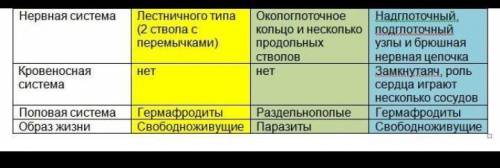 Сравните особенности строения планарии и дождевого червя (Желательно текстом)