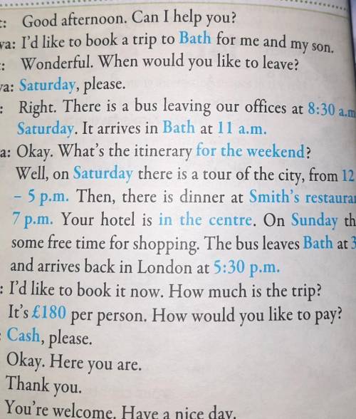 Find sentences in the dialogue which mean: - May I help you? - we to buy this holiday. - The cost is