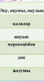 Сәйкестендіру тесті түбір сөз Оқу , оқушы , оқулық туынды сөз қалалар жауып мерекеңізбен Түбірлес сө