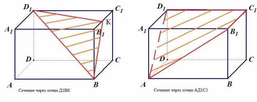 Постройте верно сечения к рисункам.