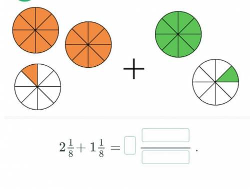 используя рисунок найди сумму смешаных чисел. ответ запиши в виде смешаного числа с несакротимой дро