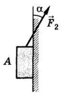 Магнит A массой m = 5кг кг притягивается к стенке с силой F1 = 5H. Если к магниту приложить ещё силу