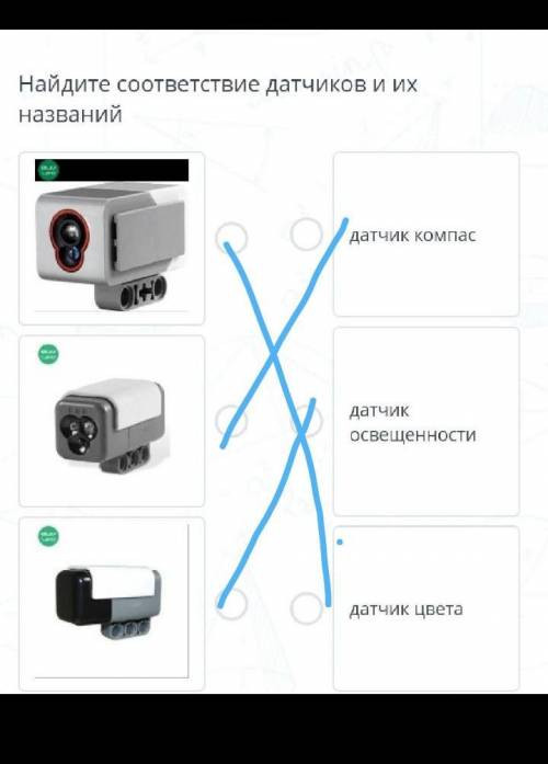 Найдите соответствие датчиков и их названий