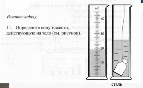 найти силу тяжести, действующую на тело