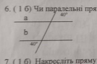 Чи паралельні прямі а і б ? пояснити​