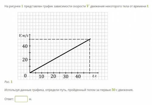 У МЕНЯ ТЕСТ! На рисунке 1 представлен график зависимости скорости V движения некоторого тела от врем