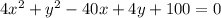 4x^2+y^2-40x+4y+100=0