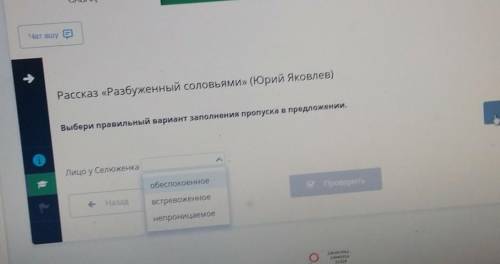 Рассказ «Разбуженный соловьями» (Юрий Яковлев) Выбери правильный вариант заполнения пропуска в предл