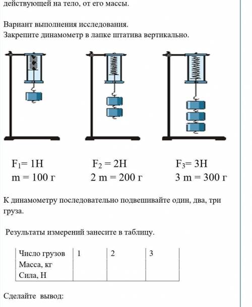 Результаты измерений занесите в таблицу.​