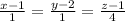 \frac{x-1}{1} =\frac{y-2}{1}=\frac{z-1}{4}