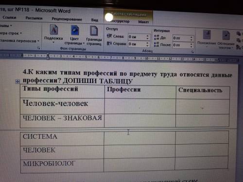 К каким типам профессий по предмету труда относят данные профессии?