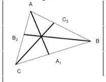 1. Закончи предложение: 3 АА1- высота ∆АВС, если… СС1- биссектриса ∆АВС, если… ВВ1 – медиана ∆АВС,