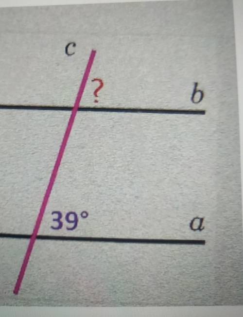на малюнку паралельні прямі а і б перетнуті січною с визначте градусну міру кута позначеного знаком