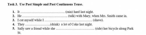 по анг.яз Use Past Simple and Past Continuous Tense ​