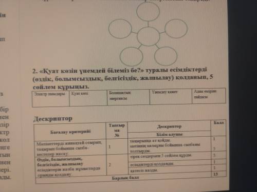 Задание под номером 2 закреплено ниже, читайте. Казахский язык. Принимаю только правильные ответы со