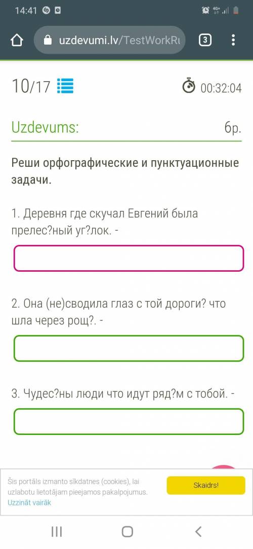 Реши орфографические и пунктуационные задачи.