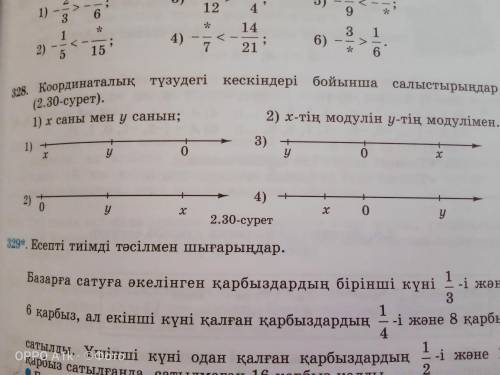 Сравните формы на координатной линии (рис. 2.30). Только √°328 задание и всё