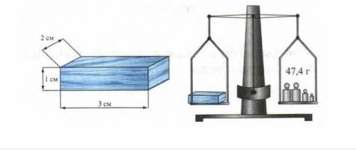 Определите плотность материала из которого изготовлен брусок? ответ введите числом (в граммах) без е