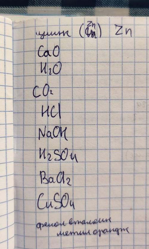 Химия | Написать все возможные реакции соединения, обмена, разложения и замещения. В качестве реаген