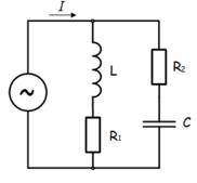 В цепи как показано на схеме включены катушка, конденсатор и резисторы. Индуктивность катушки 10 мГн