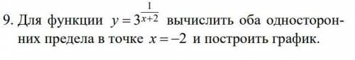 Вычислить оба односторонних предела в точке