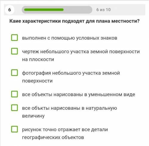 Какие характеристики подходят для плана местности