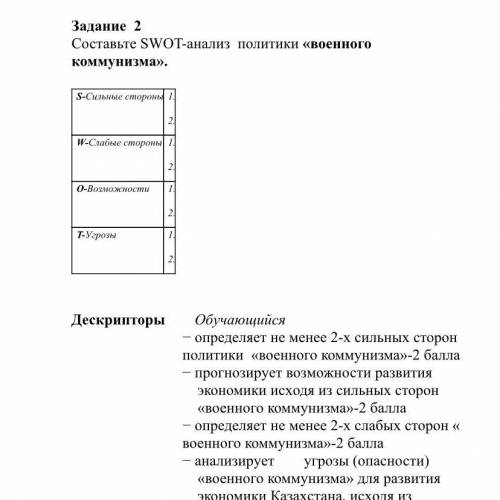 ИСТОРИЯ КАЗАХСТАНА СОР БУДЕТ ЗАВТРА 2 ЗАДАНИЕ