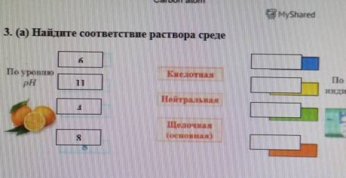 Найдите соответствие раствора среде по поуровню уровнюрН индикатора6. кислотная. 11. нейтральная4. щ