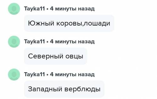 Найди соответствие. ( ) 1 Западный Казахстан А коровы, лошади2 Северный Казахстан Б овцы3 Южный Каза