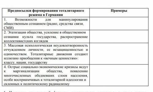 3. Рассмотрите предпосылки формирования тоталитарного режима и определите, каким образом реализовали