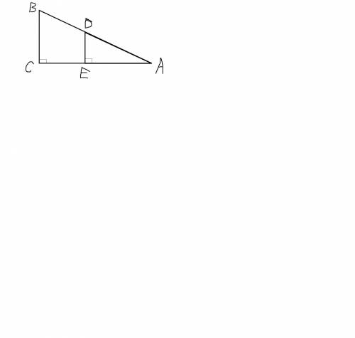 На рисунке углы C и E равны 90Найти EC если известно, что AE=10, AD=14, DB=28.
