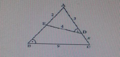 Найдите DC, если на заданной фигуре угольАВС = угольЕDА AE=2см AD=3 см, ED=4С ВС = 9 см​
