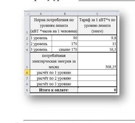 2. За один календарный месяц было потреблено 508,35 кВт электрической энергии. Проанализируйте данны