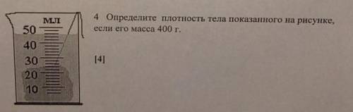Определите плотность тела показанного на рисунке,если его масса 400г​