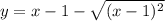 y=x-1-\sqrt{(x-1)^{2} }