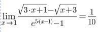 решить предел, ответ 1/10. После преобразования у меня ничего не сокращается