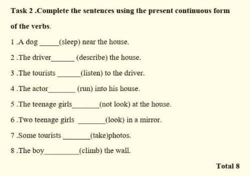 Complete the sentences using the present conditions from of the verds​