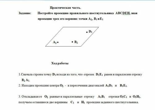 построить проекцию правильного шестиугольника