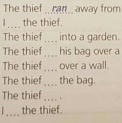 Complete the sentences with the past siple form of the verbs in exercise​