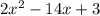 2x^{2} -14x+3