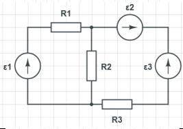Метод контурных токов и метод узловых потенциалов. ε1, В=45; ε2, В=50; ε3, B=90; r1, Ом=3; R1, Ом=12